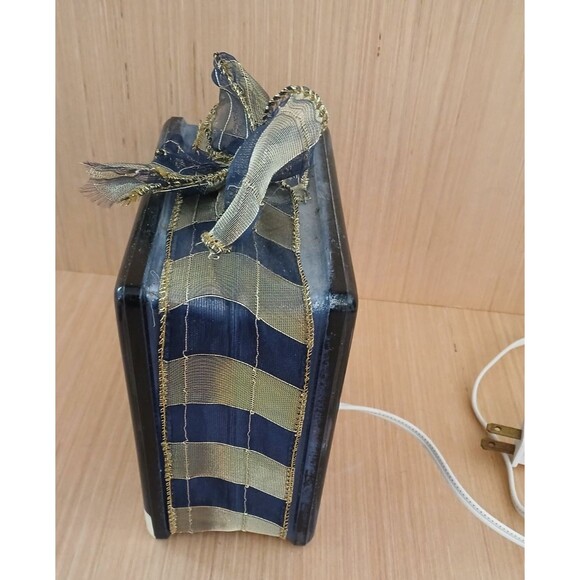 Seasons Holiday Collection Glass Light Up Christmas Present Block with Snowmen - Picture 7 of 14